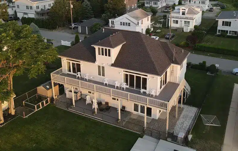black asphalt shingle roof in Rhode Island