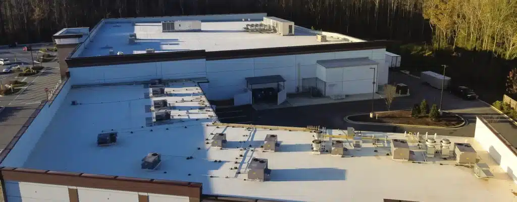 TPO roof on commercial property in Houston