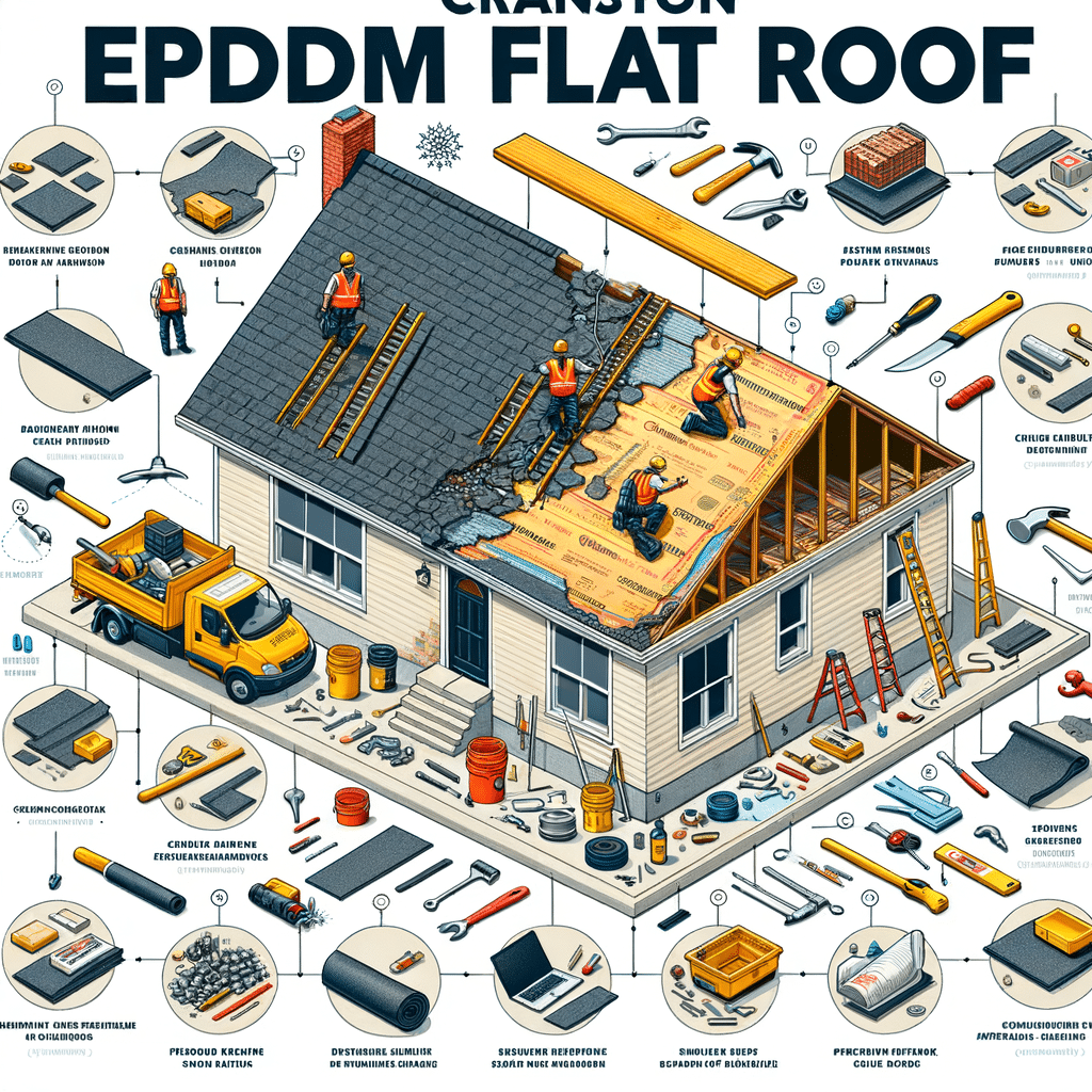 Cranston EPDM flat roof repair