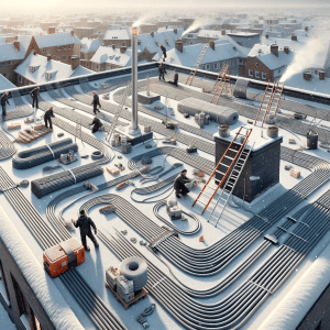 Kingston roof heat cable installation