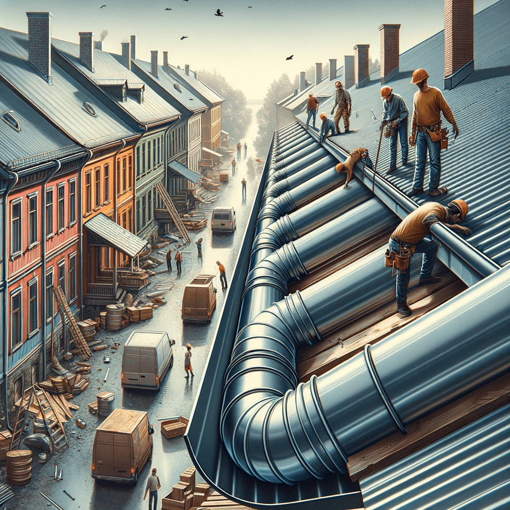 Middletown galvanized gutter installation